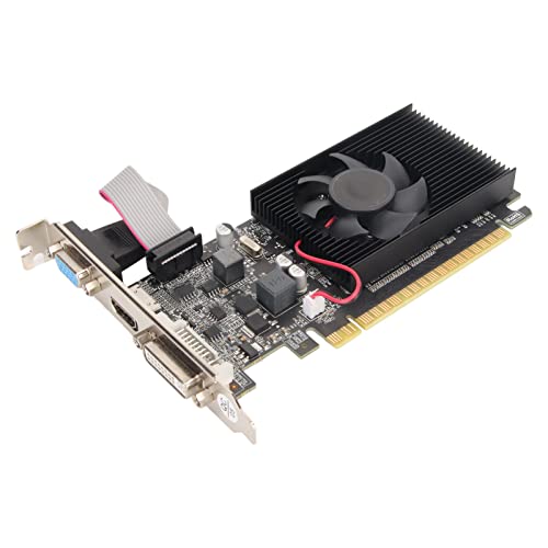 Bewinner GT210-Grafikkarte, 64-Bit-589-MHz-1-GB-DDR3-Grafikkarte, PCI Express 2.0, DirectX10.1-PC-Grafikkarte, DVI-VGA-HDMI-Low-Profile-Grafikkarte mit Lüfter