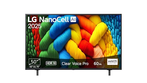 LG 50NANO80A6B TV 50 Zoll (127 cm) 4K NanoCell AI TV (α7 Gen8 4K AI Prozessor, webOS 25, 60Hz) [Modelljahr 2025]