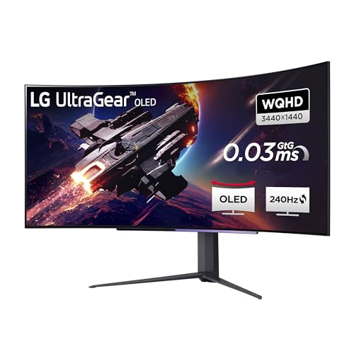 LG Electronics 45GR95QE-B Ultragear Gaming Monitor 45