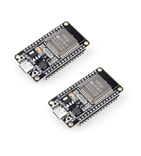 ELEGOO ESP32 Entwicklungsboard USB-C, 2.4GHz Dual Modus WiFi+Bluetooth Dual Core Mikrocontroller für Arduino IDE, Unterstützung AP/STA/AP+STA, CP2102 Chip, 2 Stück