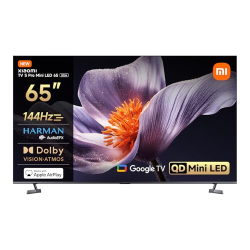 XIAOMI TV S Pro Mini LED 65, Smart TV, 4K QLED 144Hz Google TV, Dolby Vision, Dolby Atmos, HDR 10+, DTS-X, Harman AudioEFX, Triple Tuner, DVB-T2, Prime Video, Google Assistant, Airplay 2