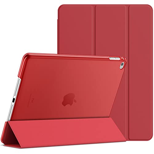 JETech Hülle für iPad Air 2, Schutzhülle mit Ständer Funktion und Auto Schlaf/Wachen (Rot)