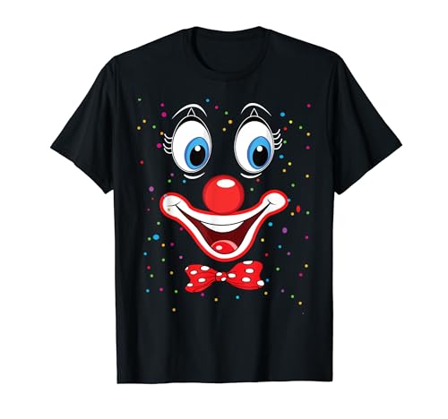 Karnevalskostüm Fasching Kostüm Lustige Clown Konfetti T-Shirt