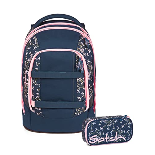 Satch Pack Schulrucksack Set 2tlg. mit Schlamperbox (Bloomy Breeze)
