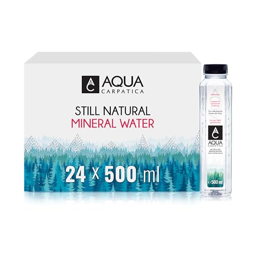 AQUA CARPATICA 500ml x 24 Still Water Premium Natürliches Mineralwasser, Mit Natürlichen Elektrolyten, 100% Recycelbar, BPA Frei, Ohne Kohlensäure, Perfekt für die Zubereitung von Babynahrung