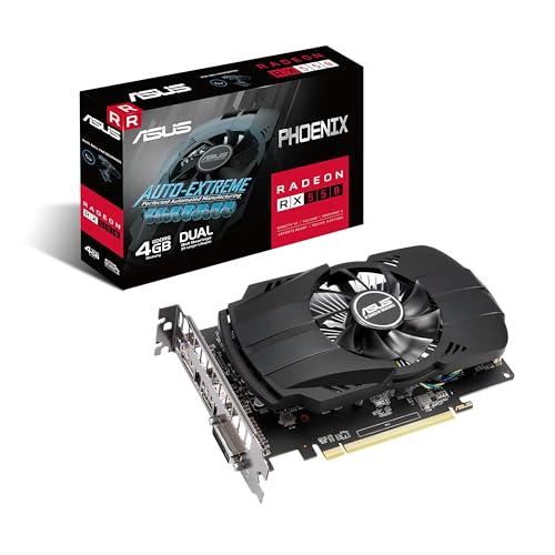 ASUS Phoenix AMD Radeon RX 550 EVO 4GB EVO Gaming Grafikkarte (4GB GDDR5, PCIe 3.0, 1x DVI, 1x HDMI 2.0b, 1x DisplayPort 1.4, ASUS PH-RX550-4G-EVO)