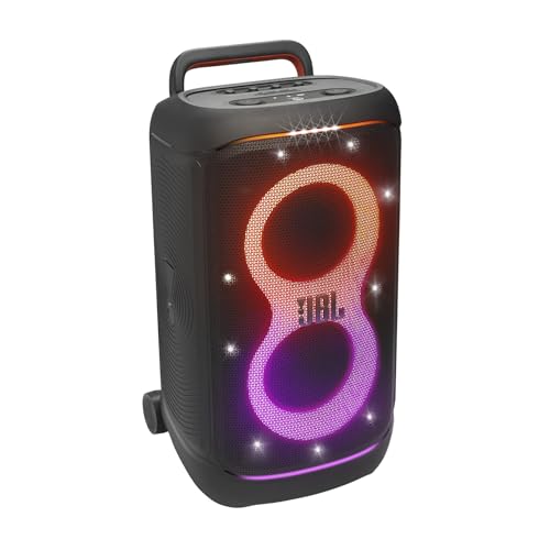 JBL PartyBox 520 Tragbarer Party-Lautsprecher, batteriebetrieben, mit AI-Soundverstärkung, bis zu 15 Stunden Spielzeit, spritzwassergeschützt, IPX4, Multiradiator-Anschluss