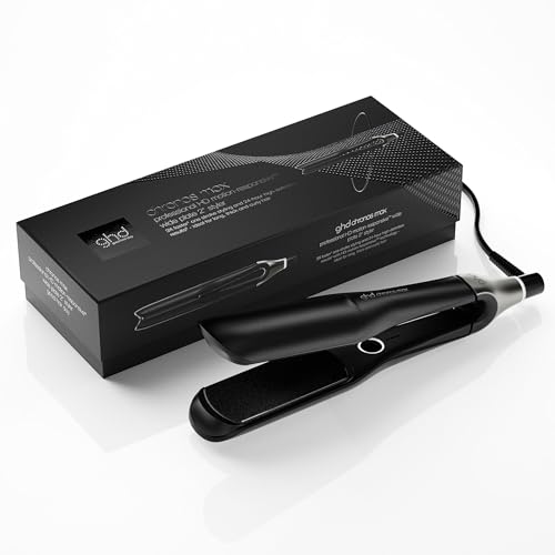 ghd Chronos Max – Glätteisen mit Breiten Platten in Schwarz - Schnelleres Styling in einem Zug für Mehr Glanz, Weniger Frizz & 24 Stunden Halt, Kein Hitzeschaden, Ideal für Dickes & Lockiges Haar