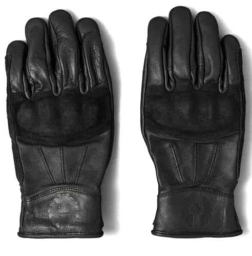 Belstaff Clinch wasserdichte Motorrad Handschuhe, schwarz, M