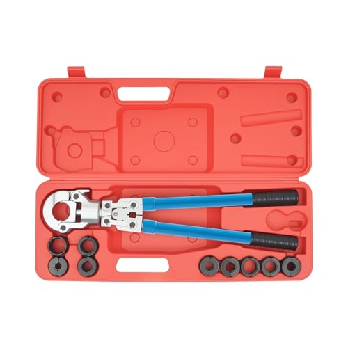 MINRS Presszange Kupferrohr, V-Kontur und TH-Kontur Handpresszange Kupferrohr Presszange Verbundrohr mit um 360° Drehbarem Kopf V12 V15 V18 V22 V28 Und TH16 TH20 TH26 TH32 incl