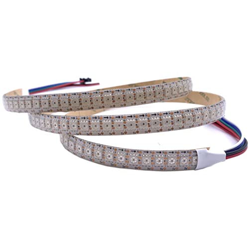 TOPXCDZ APA102 Smart LED-Pixel-Streifen, 5 m/Lot, DC 5 V, 30/60 LEDs/Pixel/m, Daten und Uhr separat, IP30/IP65/IP67; SK9822 LED-Streifen (1 m 144 LED/M, weiße PCB IP65)