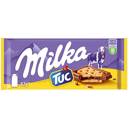Milka TUC – Alpenmilch-Schokolade mit knusprigen Mini-Crackern – 87g
