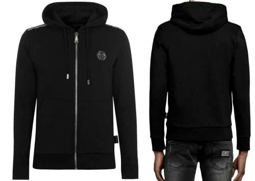 Philipp Plein Hooded Sweatjacke Jacke Sweatshirt Hoodie Kapuzenpullover Hoody Sweater (as3, Alpha, l, Regular, Regular)