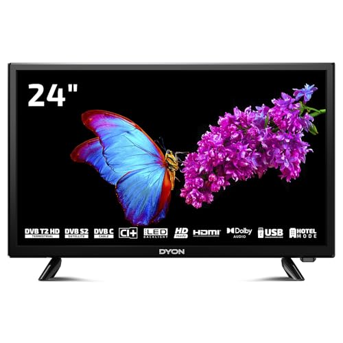 DYON Enter 24 Pro X2-60 cm (24 Zoll) Fernseher (Triple Tuner (DVB-C/-S2/-T2), Hotelmodus, USB-Media Player)