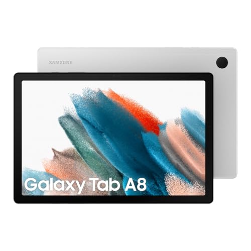 Samsung Galaxy Tab A8, Android Tablet, LTE, 7.040 mAh Akku, 10,5 Zoll TFT Display, vier Lautsprecher, 32 GB/3 GB RAM, in Silber