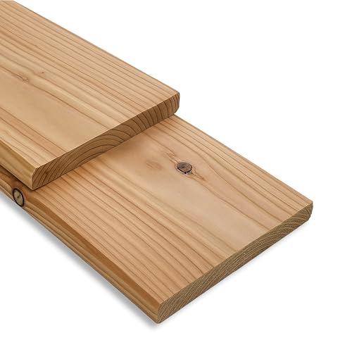 Glattkantbrett Lärche 27 x 142 mm Länge 120 cm Konstruktionsholz Terrassendielen Bretter 4-seitig glatt