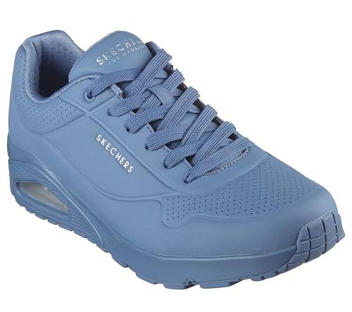 Skechers Herren UNO Stand on Air Sneaker, Blaues Durabuck-Mesh, 43 EU