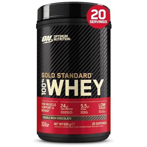Optimum Nutrition Gold Standard 100% Whey, Proteinpulver, Geschmack Double Rich Chocolate, 620g, 20 Portionen