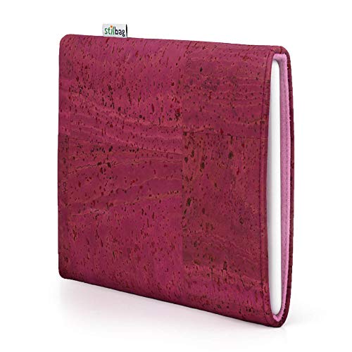 stilbag eReader Hülle VIGO für Tolino Epos 2 | eBook Reader Tasche - Made in Germany | Kork pink, Wollfilz Altrosa