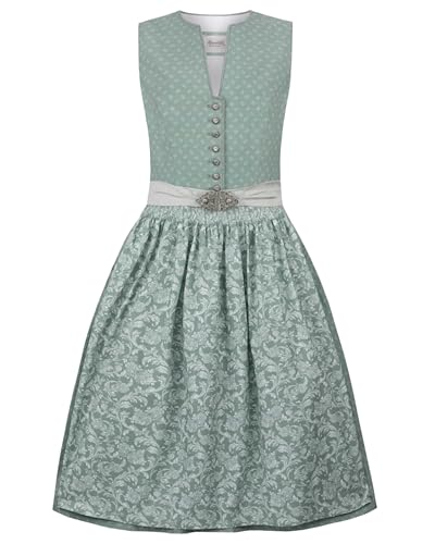 Stockerpoint Damen Dirndl Franka I Größe 34-54 I Trachtenkleid mit liebevollen Details & Dirndlschürze I 100% Baumwolle I Bequem & pflegeleicht I Perfekt für Trachten & Festlichkeiten