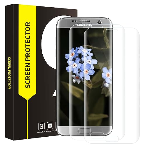 Carantee 2 Schutzfolie für Panzerglas für Samsung Galaxy S7 Edge, 9H Härte, Sensitive Touch Schutzglas, Anti-Bläschen, 3D Runde Kanten, Anti-Öl, HD Klarsicht Samsung S7 Edge Displayschutzfolie