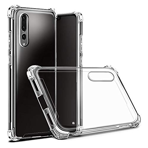 Hually Huawei P20 Pro Hülle, Weiche Silikon Bumper Handyhülle Durchsichtige TPU Kratzfest Schutzhülle Case für Huawei P20 Pro (Crystal Clear)