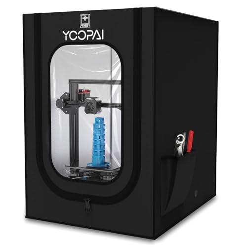 YOOPAI 3D Drucker Gehäuse für Creality Ender 3/ Ender 3 V2/ Ender 3 Pro/ Anycubic/ Elegoo 3D Drucker und So Weiter, Feuerfest & Staubdicht Zelt Konstante Temperatur 3D Drucker Abdeckung 550*650*750 mm