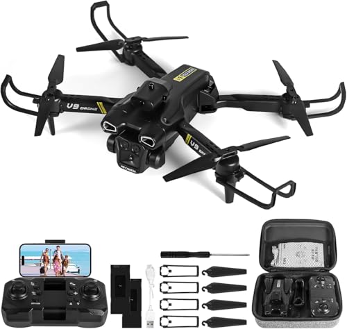 Drohne mit Kamera 720P HD für Kinder, WiFi FPV Drone für Anfänger, RC Quadcopter mit 2 Akku, Schwerkraft Sensor, 3D Flip Mode, Ein-Tasten-Start/Landung, Höhenhaltemodus, Headless Mode