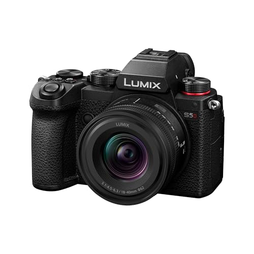 Panasonic DC-S5DNE-K Lumix S5D Full Frame Mirrorless Camera Body, 24.2MP, 4K 60P Recording, Live View Finder, Free Angle Monitor, Wi-Fi, Bluetooth, with S-R1840E 18-40mm S Lens, Black