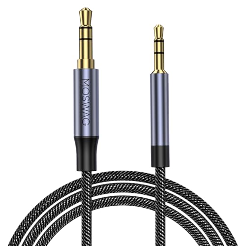 MOSWAG 3,5 mm auf 2,5 mm männlich Audiokabel Kompatibel mit Bose 700 QuietComfort QC45 QC35II QC35 QC25 Noise Cancelling Kopfhörer, JBL E45BT E55BT E65BTNC Bluetooth Kopfhörer