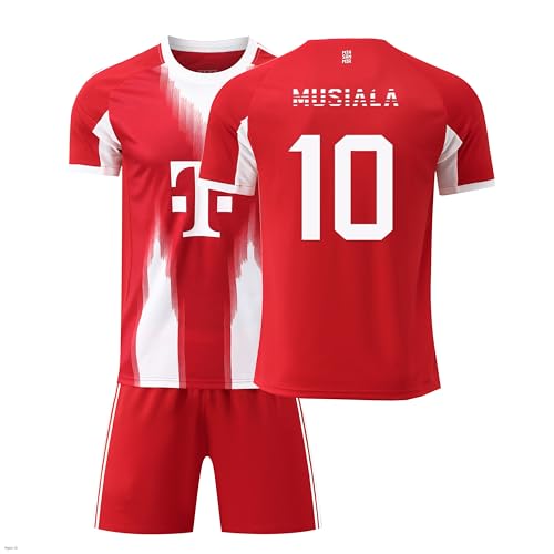 Generisch Bayern Trikot 10 Musiala Trikot 25/26 New Heimtrikot,10 Musiala Trikot für Kinder/Herren/Damen,Authentisch Design,Atmungsaktiver Stoff - Fan Must-Have!