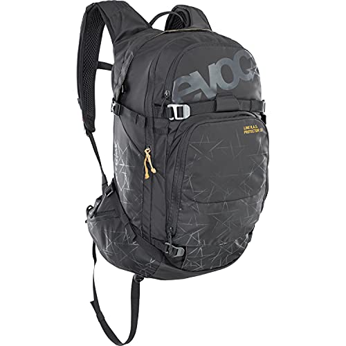EVOC LINE R.A.S. PROTECTOR 32 Lawinen-Airbag-Rucksack, Skirucksack (NEURALITE SYSTEM, Hüftflügel mit Reißverschlusstaschen, Trinkblasenfach 3l, PROTECTOR CRASH REPLACEMENT, Größe: M/L), Schwarz