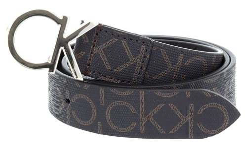 Calvin Klein Damen CK MONO BELT 3CM Gürtel,, per pack Braun (BROWN MONO 0HD), 80|#80|#6621 (Herstellergröße: 80)