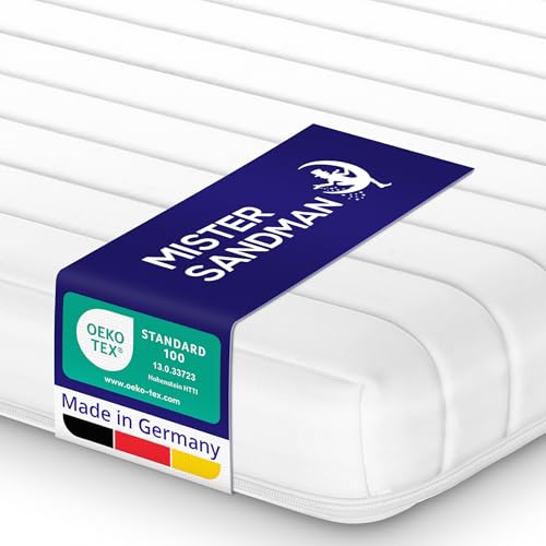 Mister Sandman ergonomische Matratze – Härtegrad 3 (H3) – Rollmatratze mit waschbarem Bezug – Atmungsaktiv & punktelastisch – Öko-Tex Zertifiziert – Höhe 11 cm (200x200)