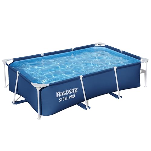 Bestway Steel Pro Frame Pool ohne Pumpe 259 x 170 x 61 cm, dunkelblau, eckig