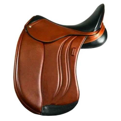 EQUIGEAR Exklusiver Premium-Allzweck-Springsattel aus hochwertigem Leder für Pferde – Entwickelt für ausgewogene Balance, Sitzkomfort und langlebige Nutzung (17 inches)