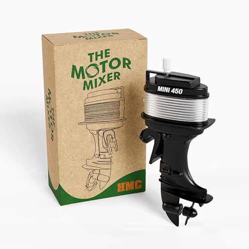 The Motor Mixer by HMC – Neuartiger Bootsmotor-Kaffeemixer zum Aufziehen für Außenbordmotor, Mini-Boot-Motor-Rührer, Spielzeug, funktioniert mit Tassen, Bechern und Gläsern – einzigartiges