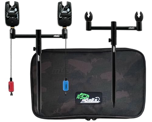 Angel-Berger Magic Baits Black Quick Rod Pod mit Tasche Bissanzeiger Rutenauflage Bobbin