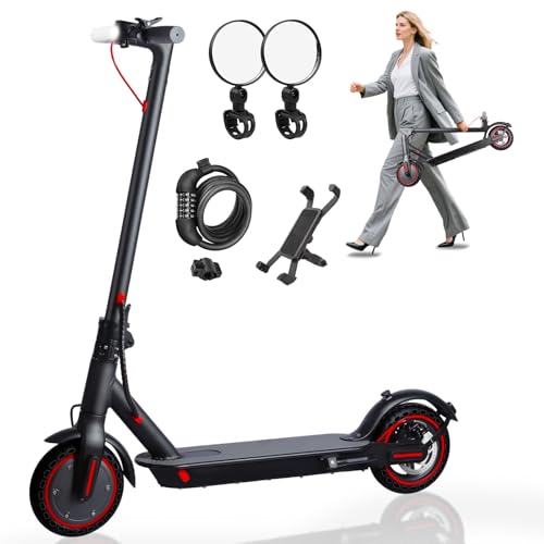 Elektroroller für Erwachsene aus Aluminiumlegierung mit dualem Bremssystem, 350W Motor mit Zulassung, 25-30 km Reichweite, 8,5 Zoll Faltbarer Pendler-E-Scooter, Blinker und App-Verbindung