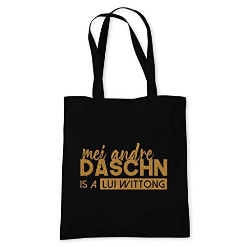 meinherzschlag Tasche Lui Wittong schwarz-gold