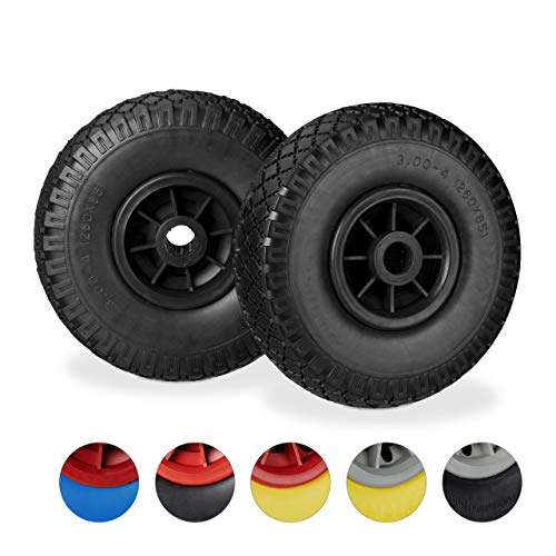 Relaxdays Sackkarrenrad 2er Set, pannensichere 3.00-4