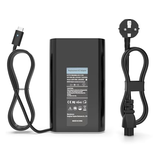 DECSZDY 65W Netzteil Ladegerät USB C Kompatibel für Dell XPS 13 12 9345 9350 9370 9310 9440 Latitude 5350 9450 7450 7350 5450 7650 2-in-1 Copilot+ PC WMDHR 2WDR5 2YK0F JYJNW M1WCF Notebook