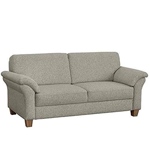 CAVADORE 3-Sitzer Byrum / Große 3er-Couch im Landhausstil mit Federkern / Passend zur edlen Sofagarnitur Byrum / 186 x 87 x 88 / Natur (Weiss-Beige)