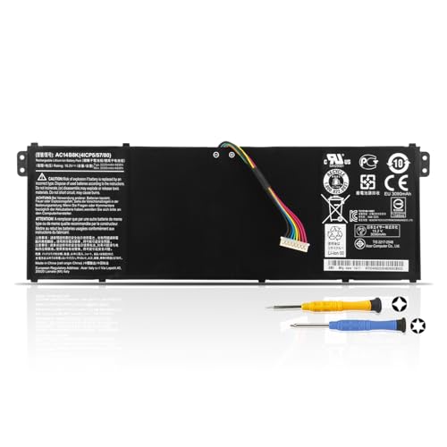K KYUER AC14B8K AC14B3K Laptop Akku für Acer Aspire R11 R3-131T R5-471T R7-372T R7-371T R5-571T E5-721 E5-731 E5-771G E5-731G ES1-572 ES1-711 ES1-711G A515-51G A515-52G A517-51G V3-111 V3-112P V3-371