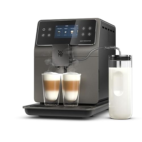 WMF Perfection 780L Kaffeevollautomat mit Milchsystem,18 Getränkespezialitäten, Double Thermoblock, Edelstahl-Mahlwerk, Nutzerprofil, 1l Milchbehälter, TÜV Hygienezertifikat
