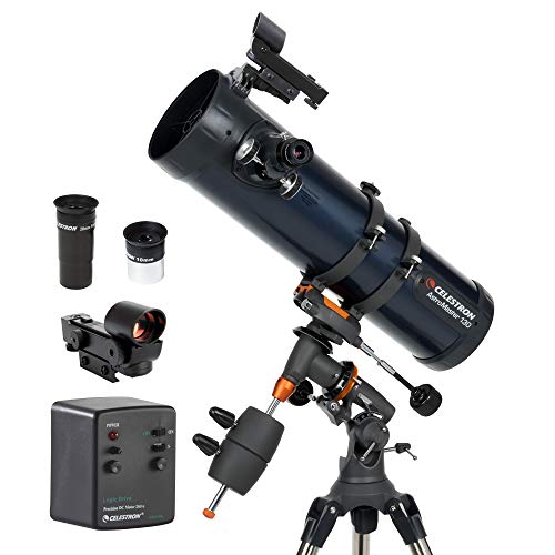 Celestron 31051 AstroMaster 130EQ Motor Drive Newtonian Reflector Telescope, Dark Blue