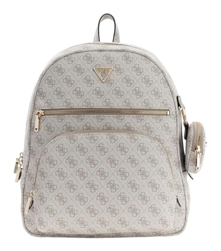 GUESS Rucksack Freizeitrucksack mit Laptopfach Power Play II Tech Backpack Dark Taupe Logo