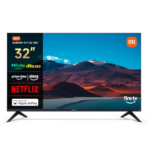 Xiaomi F, 32 Zoll (81 cm), HD, Smart TV, Fire TV, Triple Tuner DVB-C/S/S2/T/T2, Dolby Audio, DTS Virtual:X, DTS-HD, Sprachsteuerung mit Alexa, Kompatibel mit Apple AirPlay