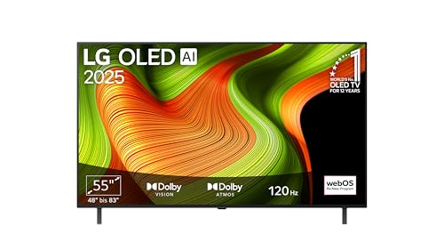LG OLED55B59LA TV 55 Zoll (139 cm) 4K OLED AI TV (α8 Gen2 4K AI Prozessor, webOS 25, 120Hz) [Modelljahr 2025]