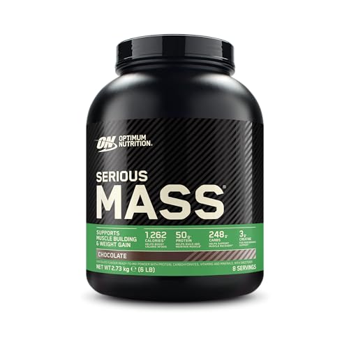 Optimum Nutrition Serious Mass Weight Gainer Pulver, Geschmack Schokolade, 2.73kg, 8 Portionen